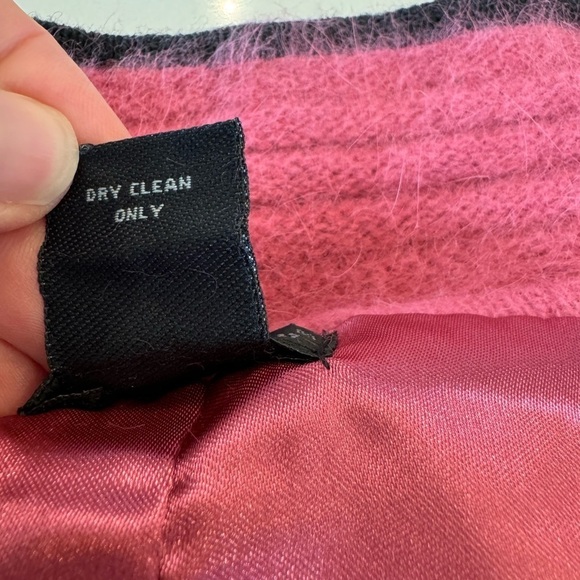 Vintage Tally Ho Angora Rabbit Hair/Lambswool Button Front High Collar Blazer/S - Picture 4 of 14